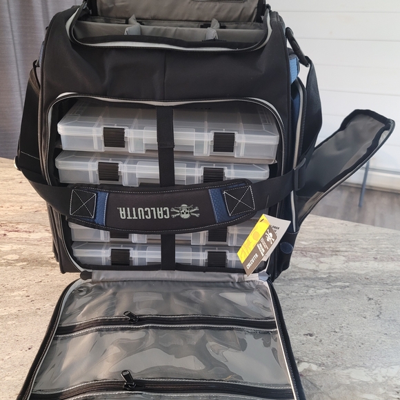 calcutta 5 tray rolling tackle bag 360 series Calcutta Rolling 5 Tray Tackle Bag NWT